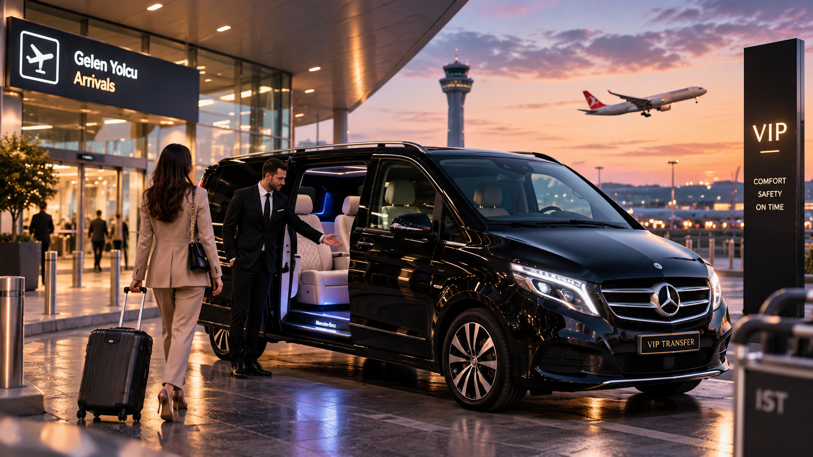 GM VIP Transfer havalimanı transfer hizmeti için VIP araç